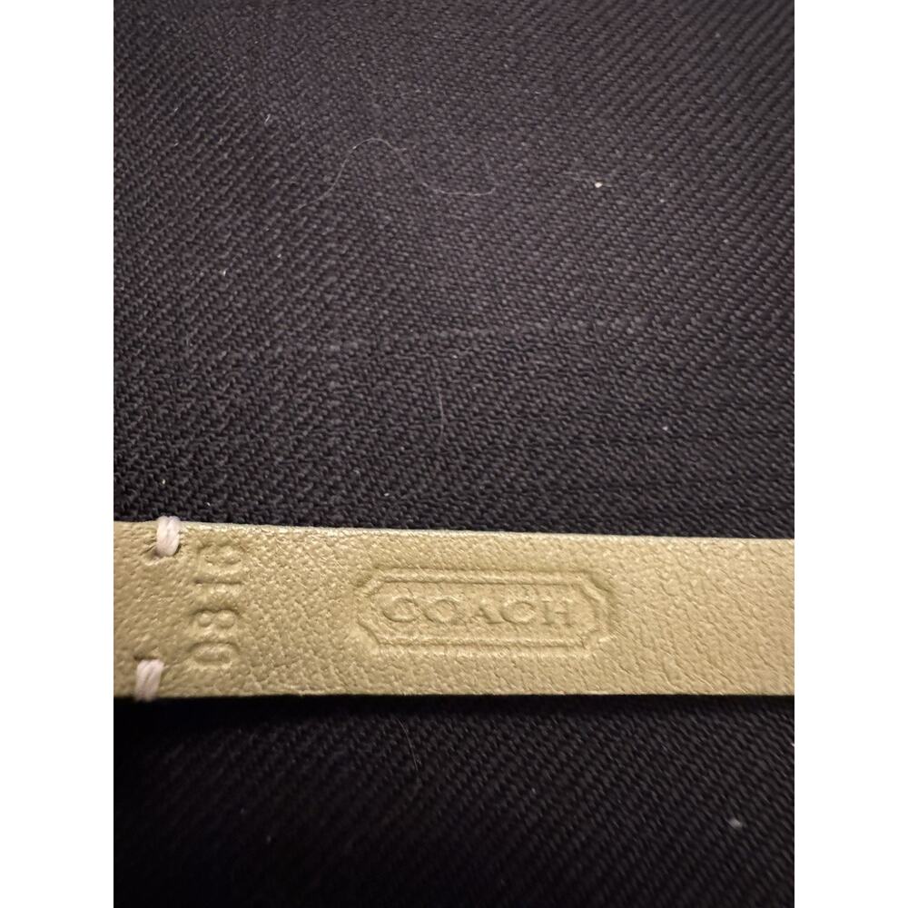 Coach women's square watch with mint face and leather strap - Picture 5 of 7